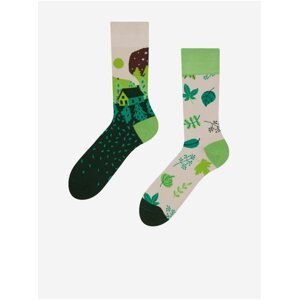 Zelené unisex veselé bambusové ponožky Dedoles Lesná chata