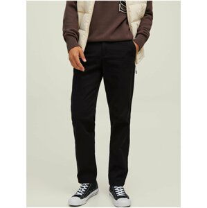 Čierne pánske chino nohavice Jack & Jones Kane