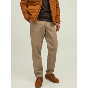 Béžové pánske chino nohavice Jack & Jones Kane