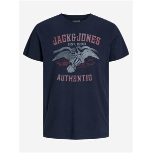 Tmavomodré pánske tričko Jack & Jones Fonne