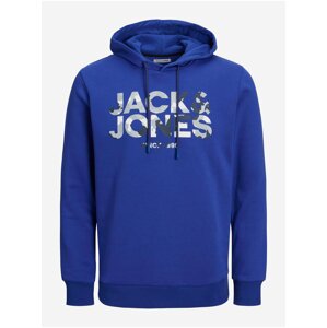 Tmavomodrá pánska mikina s kapucňou Jack & Jones James