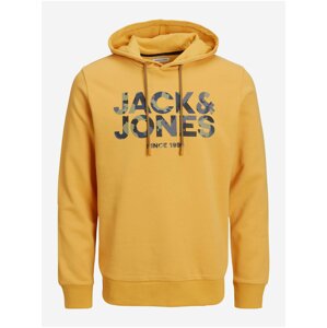 Horčicová pánska mikina s kapucňou Jack & Jones James