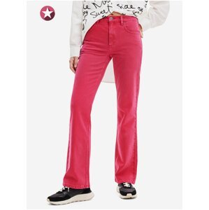 Nohavice pre ženy Desigual - ružová