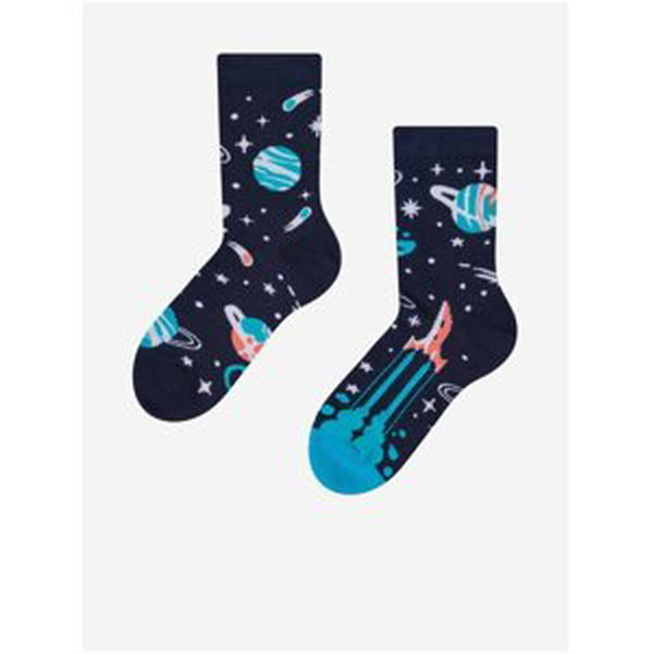 Tmavomodré detské veselé ponožky Dedoles Planéty