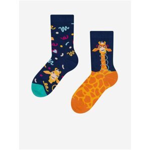 Tmavomodré detské veselé ponožky Dedoles Vtipná žirafa