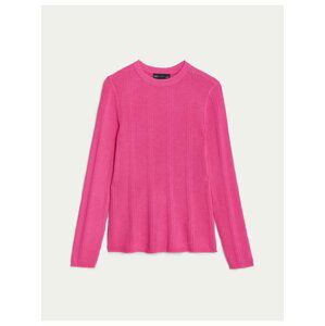 Tmavo ružový dámsky ľahký sveter Marks & Spencer