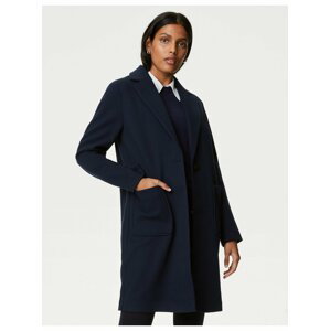 Tmavomodrý dámsky kabát Marks & Spencer