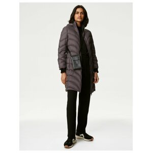 Šedý dámsky prešívaný páperový kabát Stormwear™ Marks & Spencer