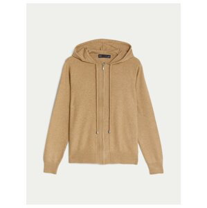 Svetlo hnedý dámsky sveter s kapucňou Marks & Spencer
