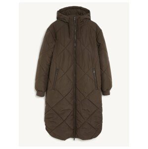 Hnedý dámsky prešívaný kabát s technológiou Thermowarmth™ Marks & Spencer