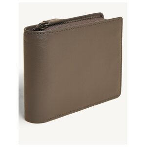 Hnedá pánska kožená peňaženka s technológiou Cardsafe™ Marks & Spencer
