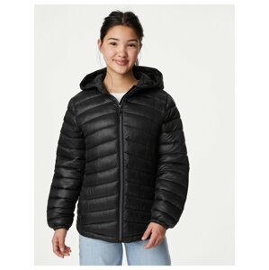 Čierna dievčenská ľahká zateplená bunda Marks & Spencer