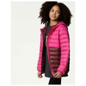 Fialovo-ružová dievčenská zateplená bunda Marks & Spencer