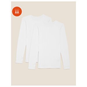 Súprava dvoch dievčenských termo tričiek v bielej farbe Marks & Spencer