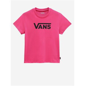 Tmavo ružové dievčenské tričko VANS Flying Crew Girls