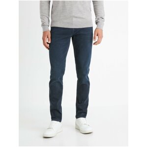 Tmavomodré pánske slim fit džínsy Celio Foslim