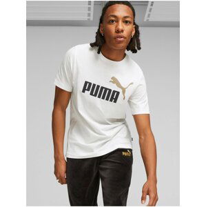 Biele pánske tričko Puma ESS+ 2