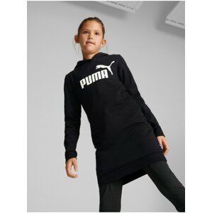 Čierne dievčenské mikinové šaty Puma ESS