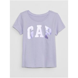 Svetlo fialové dievčenské tričko s logom GAP