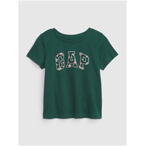 Tmavozelené dievčenské tričko Gap