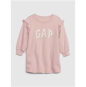 Ružové dievčenské mikinové šaty Gap