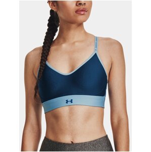 Modrá dámska športová podprsenka Under Armour Infinity Covered Low