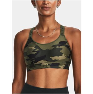 Zelená dámska športová army podprsenka Under Armour UA Infinity High Print Bra