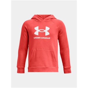 Červená detská mikina s kapucňou Under Armour UA Rival Fleece BL Hoodie