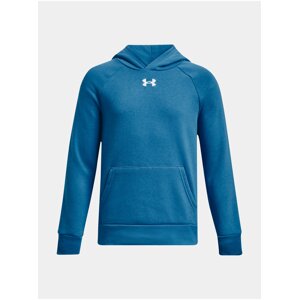 Modrá chlapčenská mikina s kapucňou Under Armour UA Rival Fleece Hoodie