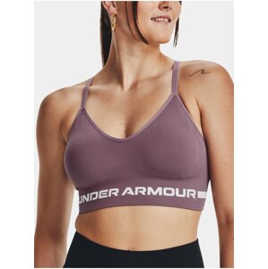 Fialová dámska športová podprsenka Under Armour UA Seamless Low Long Bra