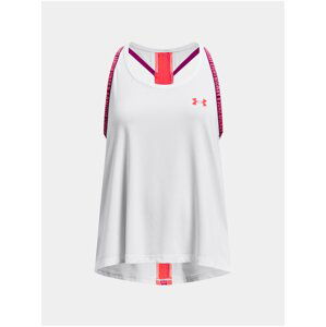 Biele dievčenské športové tielko Under Armour Knockout Tank