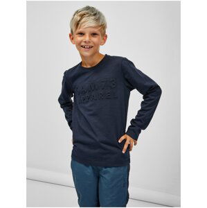Tmavomodré chlapčenské tričko s dlhým rukávom SAM 73 Celdor