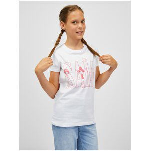 Biele dievčenské tričko SAM 73 Ielenia
