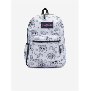 Biely dámsky vzorovaný batoh Jansport Cross Town