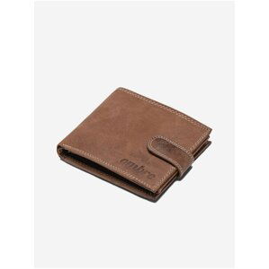 Hnedá pánska kožená peňaženka Ombre Clothing