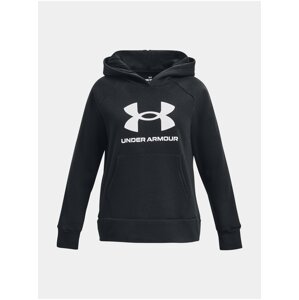 Čierna dievčenská mikina s kapucňou Under Armour Rival