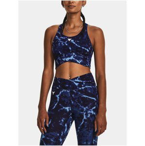 Tmavomodré dámske športové crop top tielko Under Armour Rock