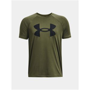 Khaki chlapčenské športové tričko Under Armour UA Tech Big Logo SS