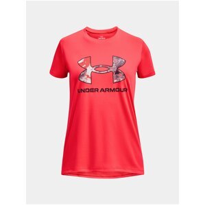 Červené dievčenské športové tričko Under Armour Print