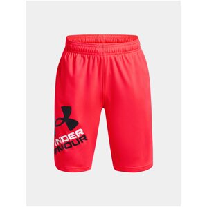 Červené chlapčenské športové kraťasy Under Armour UA Prototype 2.0 Logo Shorts