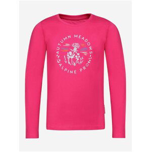 Ružové detské tričko s potlačou ALPINE PRE ECCO