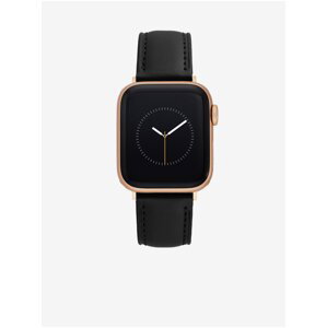 Čierny kožený remienok pre hodinky Apple Watch Anne Klein