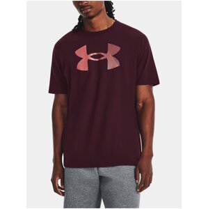 Vínové pánske tričko Under Armour UA BIG LOGO FILL SS