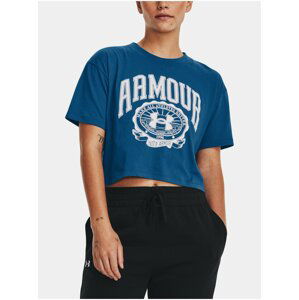 Modré dámske crop top tričko Under Armour Collegiate