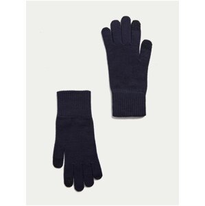 Tmavomodré dámske rukavice Marks & Spencer