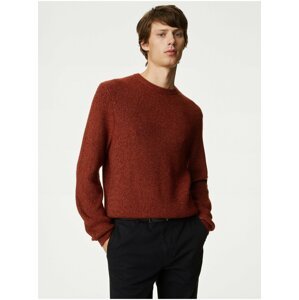 Červený pánsky basic sveter Marks & Spencer