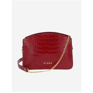 Červená dámska kožená crossbody kabelka Elega Richie