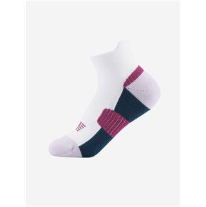 Fialovo-biele unisex ponožky s antibakteriálnou úpravou ALPINE PRE CERAHE