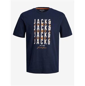 Tmavomodré pánske tričko Jack & Jones Delvin