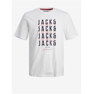 Biele pánske tričko Jack & Jones Delvin